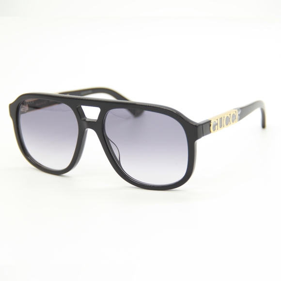 NEW GUCCI GG1188S 002 BLACK GRAY AVIATOR SUNGLASSES GUCCI - Picture 6 of 14